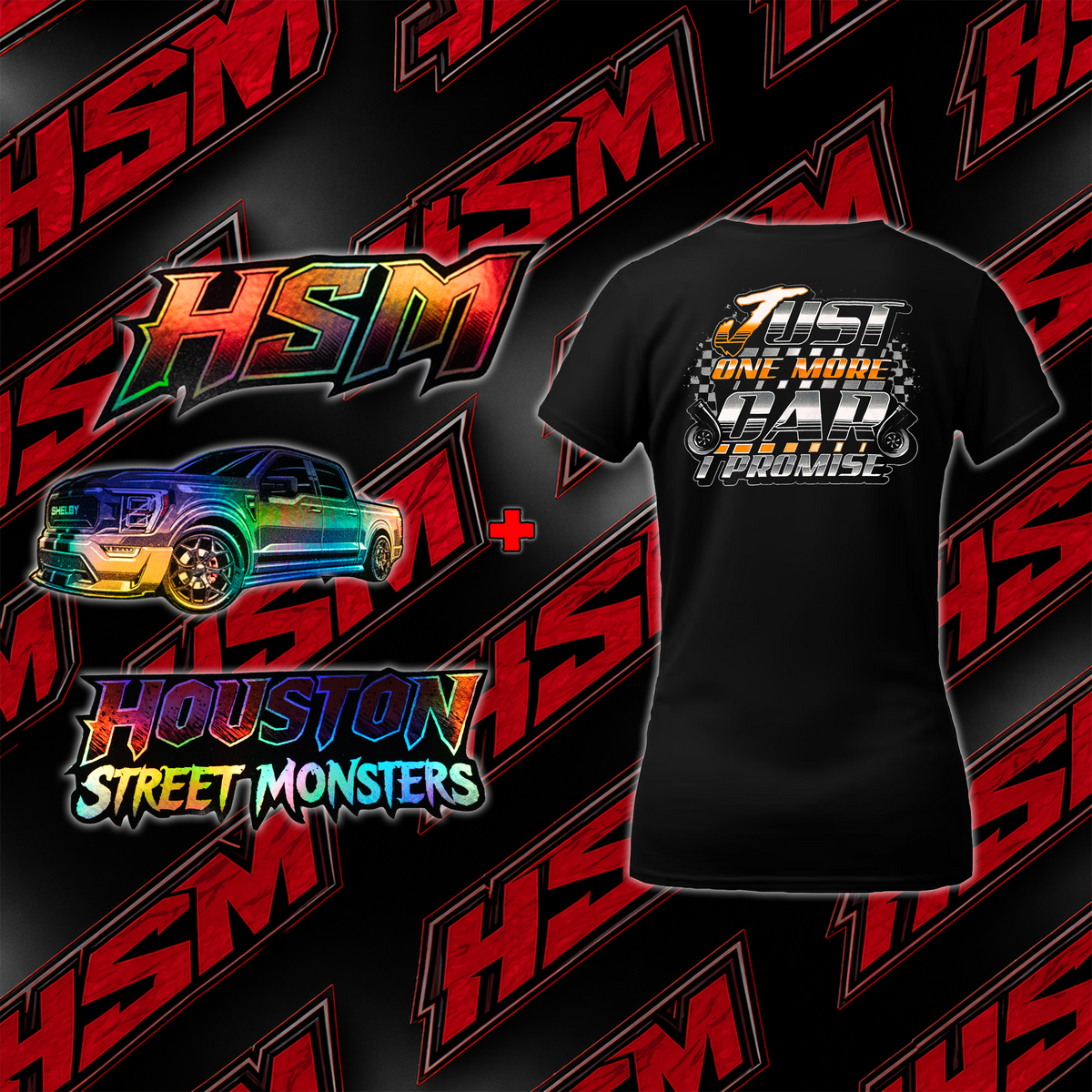 Just One More Car I Promise Shirt & Triple Decal Package Bundle (WOMENS)