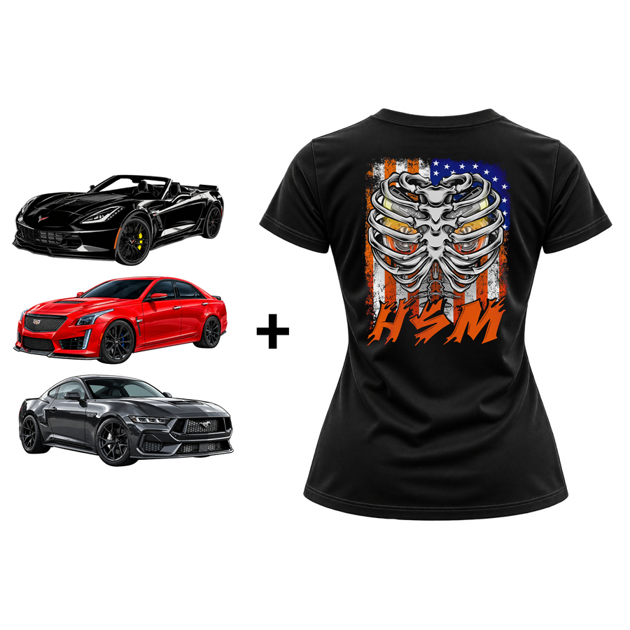 HSM Ribcage Shirt & Triple Decal Package Bundle (Womens)