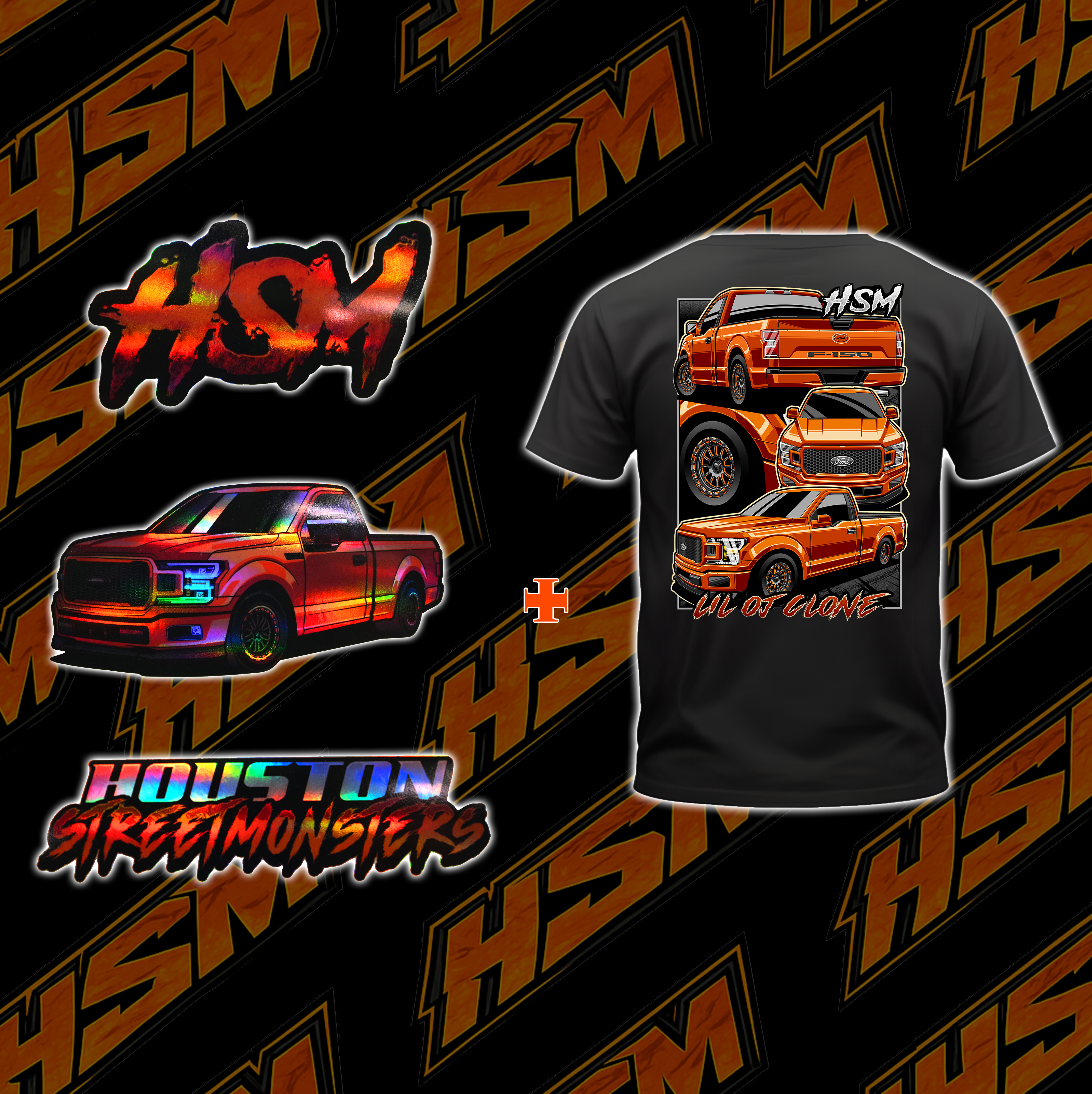 Lil Oj Clone Shirt and Triple Decal Package Bundle  (MENS)