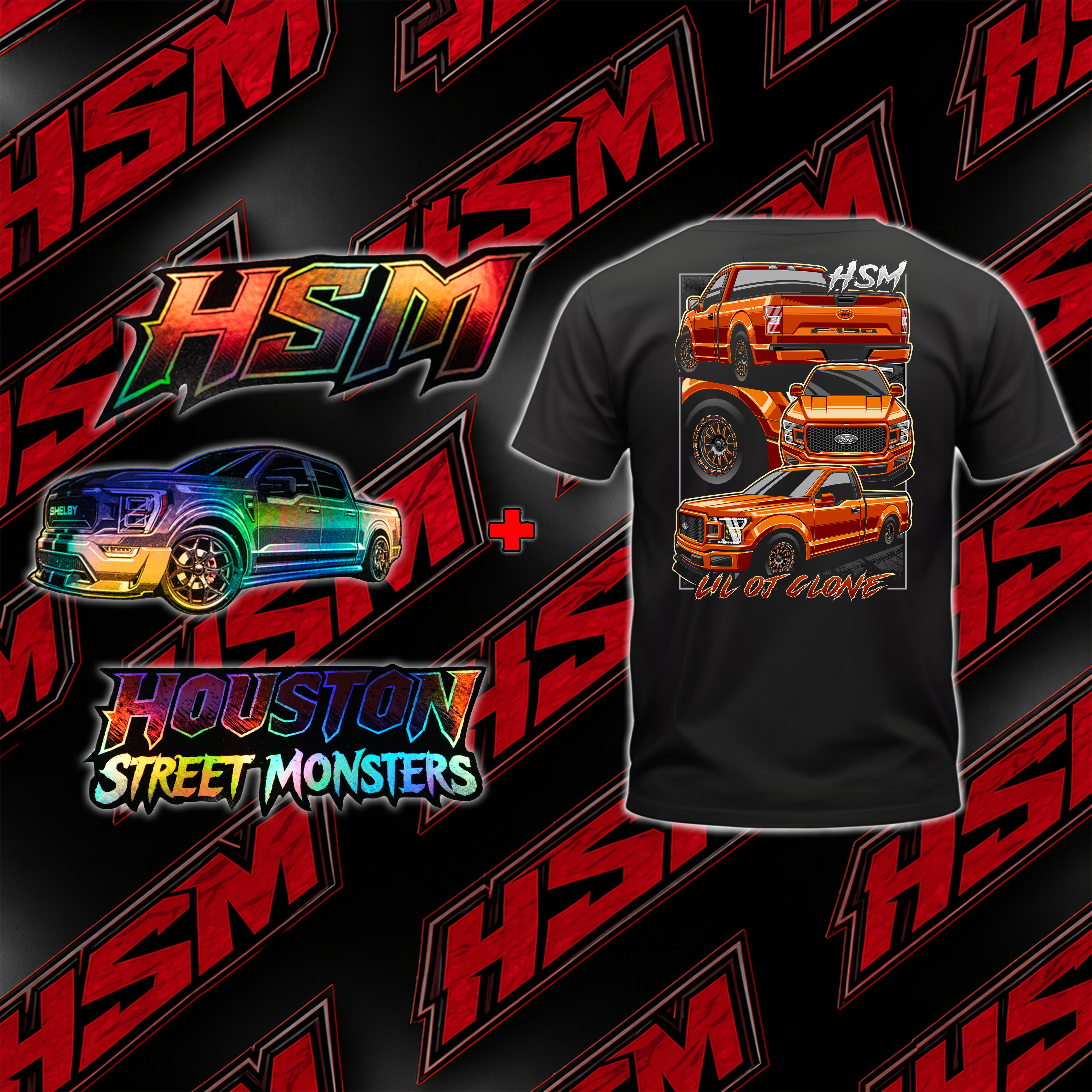 Lil Oj Clone Shirt & Triple Decal Package Bundle (MENS)