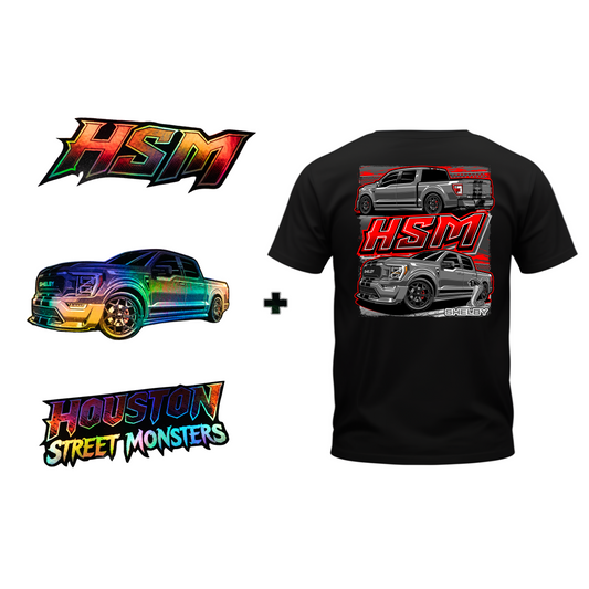 Shelby Super Snake Shirt & Triple Decal Package Bundle  (MENS)