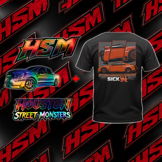SickGTR Shirt & Triple Decal Package Bundle (MENS)