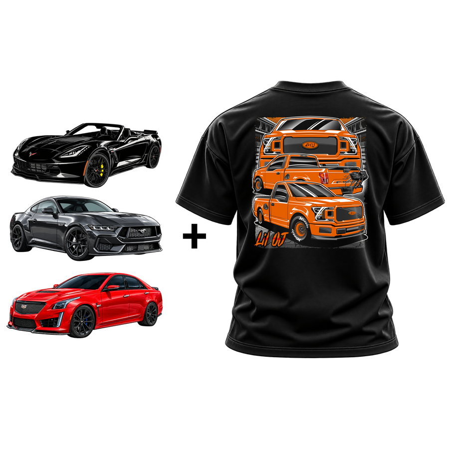 Lil Oj Shirt & Triple Decal Package Bundle (MENS)