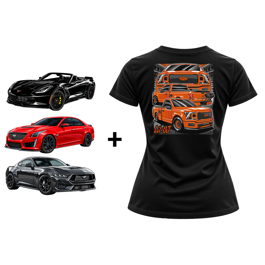 Lil Oj Shirt & Triple Decal Package Bundle (WOMENS)