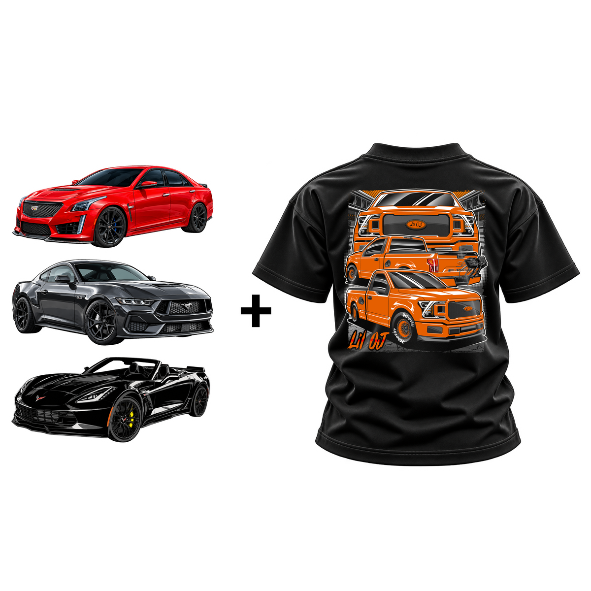 Lil Oj Shirt & Triple Decal Package Bundle (Youth)