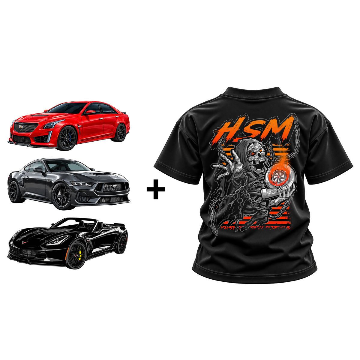 HSM Reaper Shirt & Triple Decal Package Bundle (Youth)