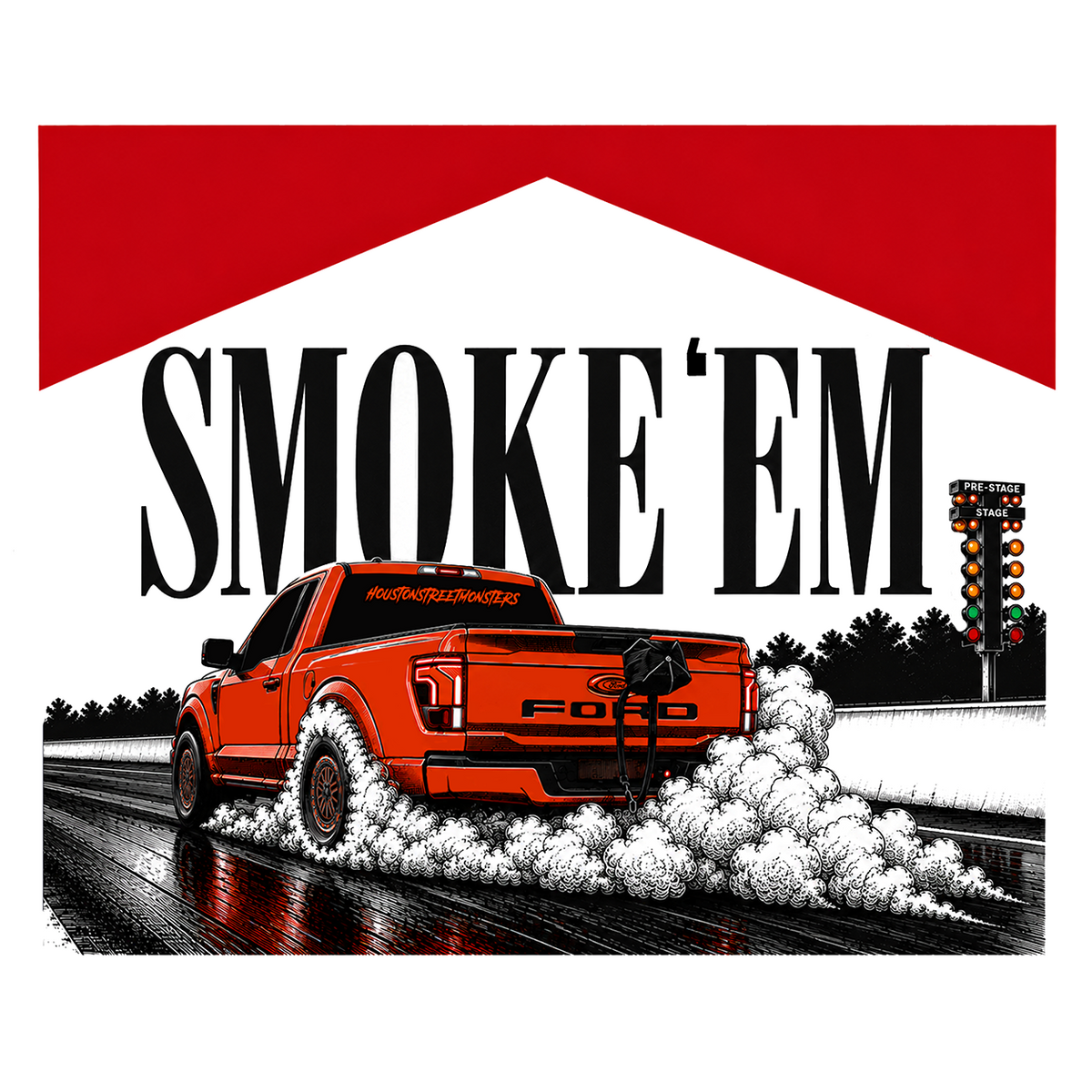 HSM Smoke' Em Shirt & Triple Decal Package Bundle (Mens)