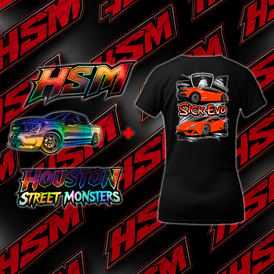 SickEvo Shirt & Triple Decal Package Bundle (WOMENS)