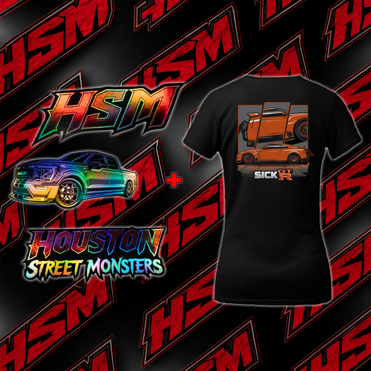 SickGTR Shirt & Triple Decal Package Bundle (WOMENS)